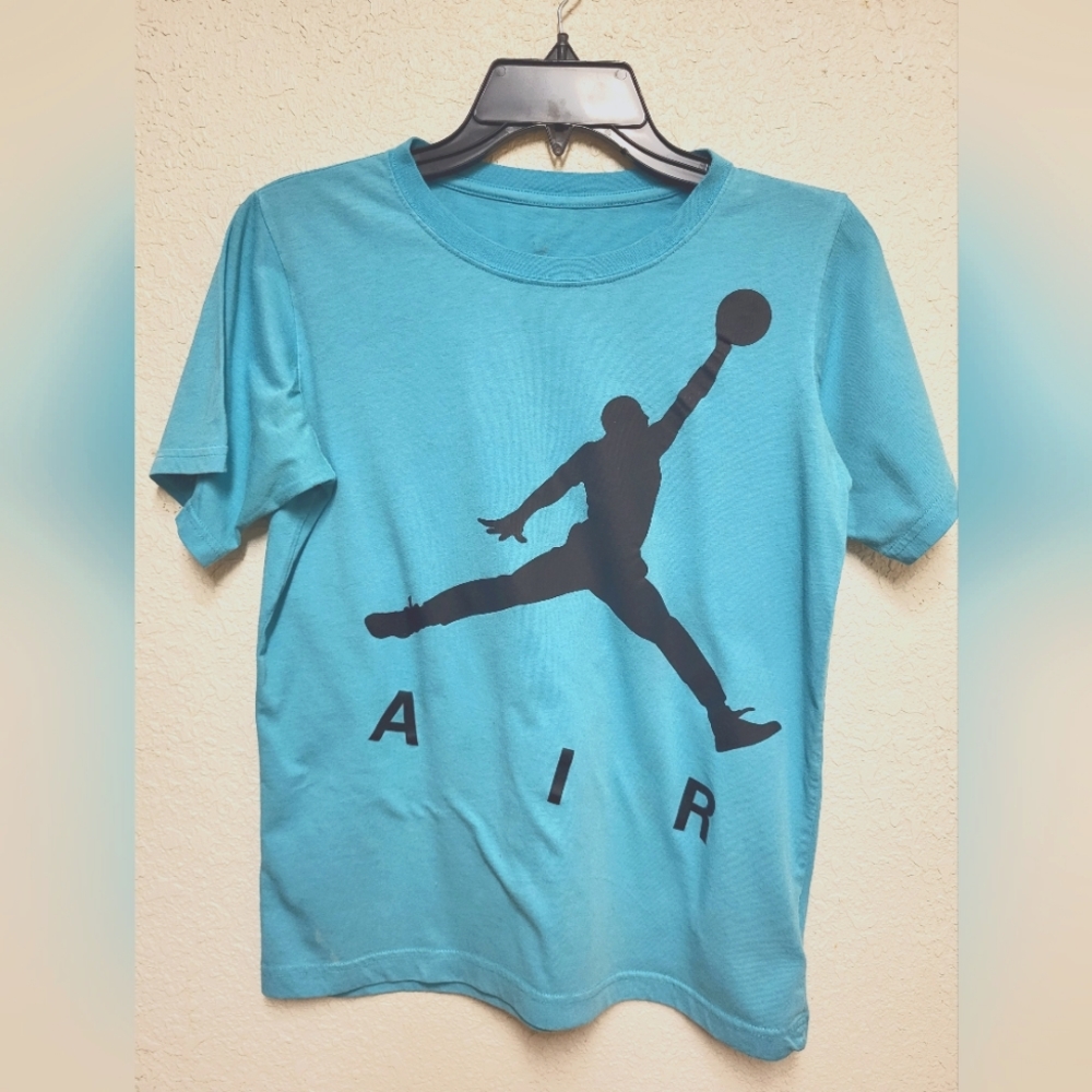 Air Jordan Retro Jumpman Gamma Blue/Black Kids T-shirt Size Medium